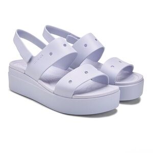 Crocs Womens Brooklyn 4U Platform Sandals Sz US6 Lavander NWT